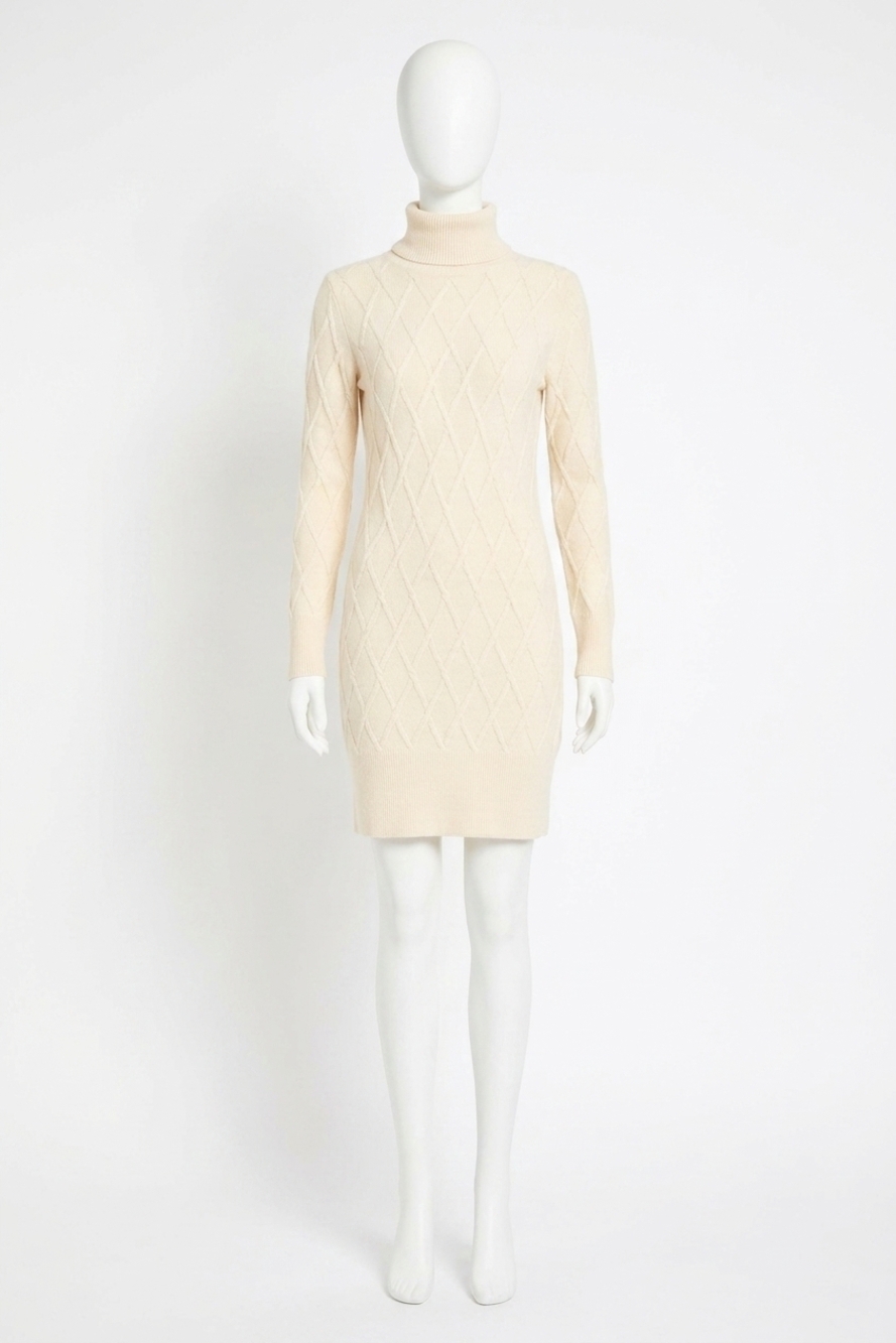 NEW COCO + CARMEN catalina roll neck sweater dress in cream